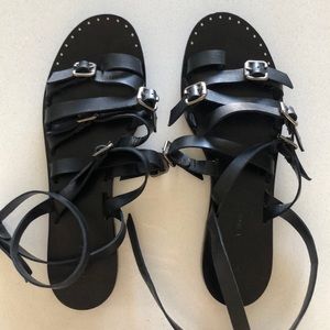 Freda Salvador black strappy sandals.